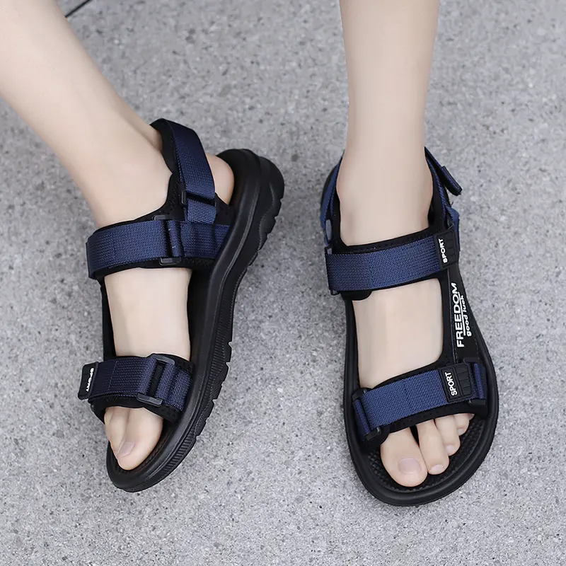 2025 Summer Men Sandals New Breathable Casual Outdoor Concise Lightweight Beach Shoes Soft Sport Slippers Male Plus Size 38-47
