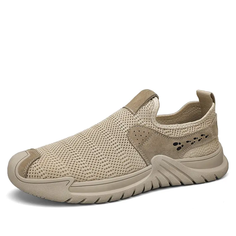 New Brand Design Men Casual Shoes Breathable Mesh Shoes Soft Sole Slip-On Sneakers Running Shoe Male Loafers Walking Footwear