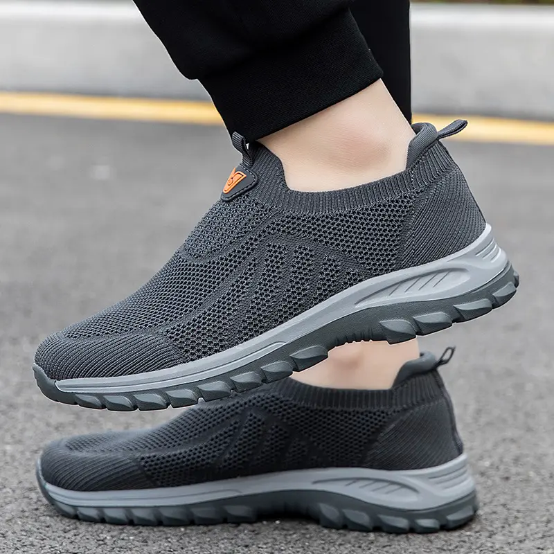 Women's Ladies Shoes Breathable Flying Woven Slip-On Sneakers Woman 2025 Sneakers Anti Slip Fly Woven Shoes for One Foot Men