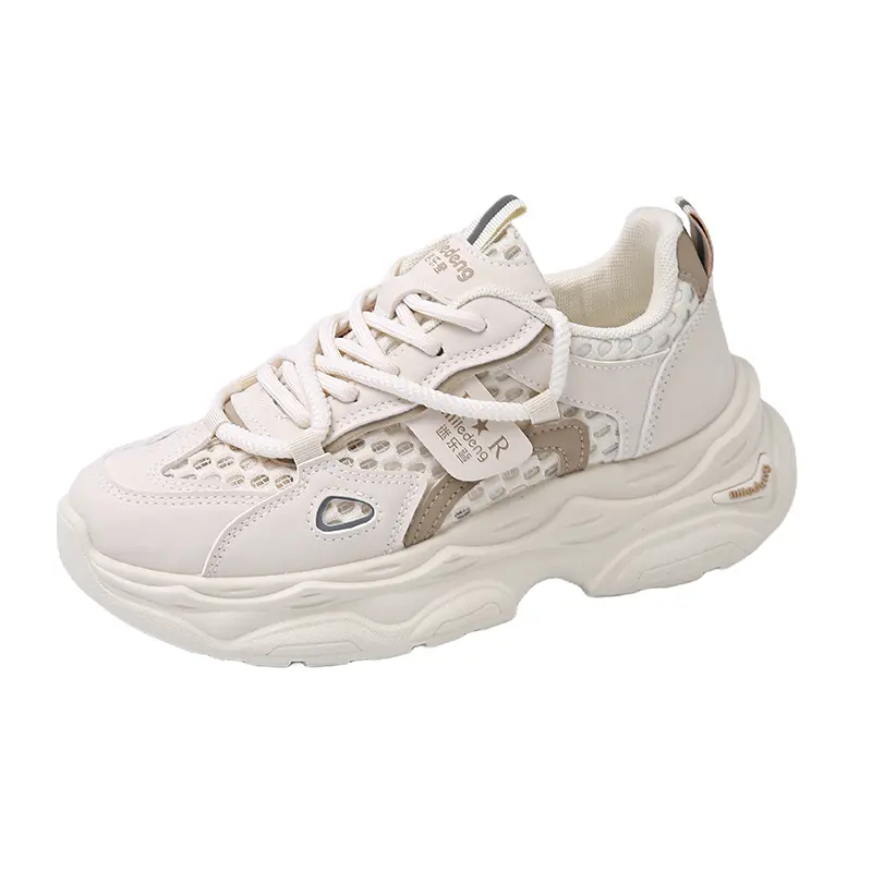 Fashion Breathable Chunky Sneakers Women 2025 Spring Summer New  Non Slip Wading Shoes Woman Thick Sole Platform Sports Shoes
