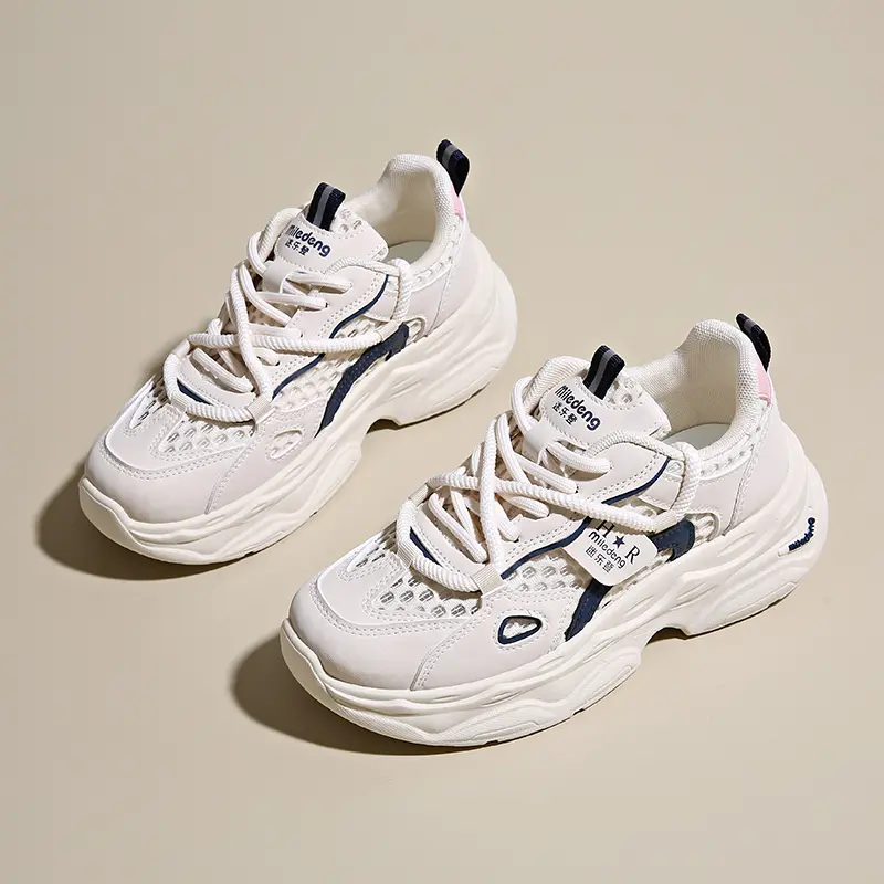 Fashion Breathable Chunky Sneakers Women 2025 Spring Summer New  Non Slip Wading Shoes Woman Thick Sole Platform Sports Shoes