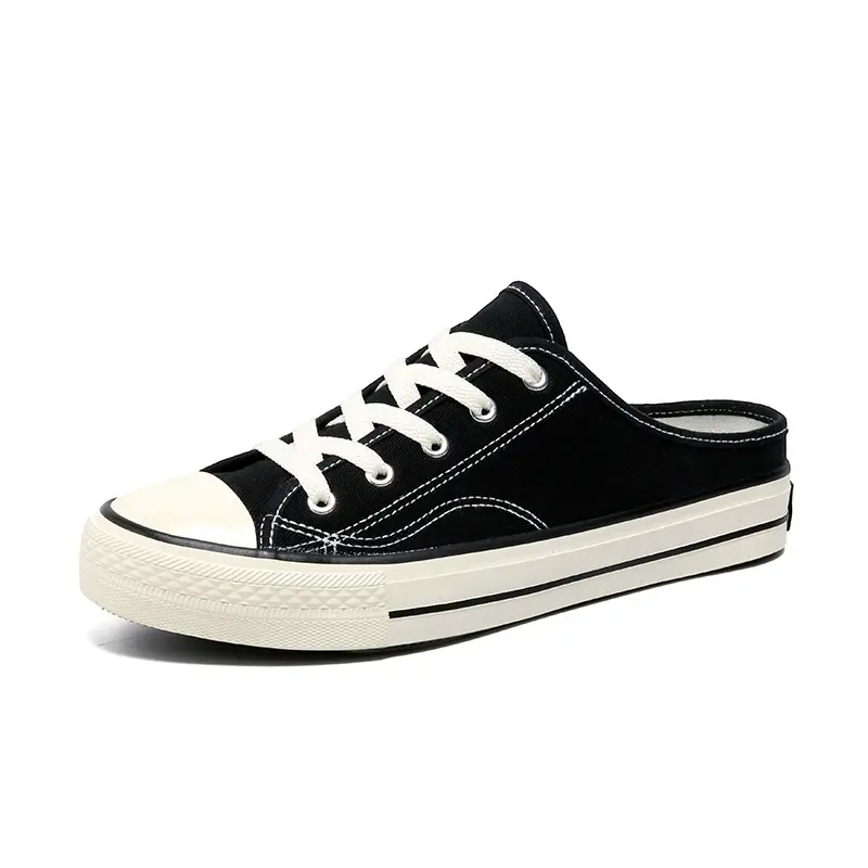 Men's Couple's Large-sized One-piece Pair of New Fashionable Casual High-quality and Versatile Half-length Canvas Board Shoes