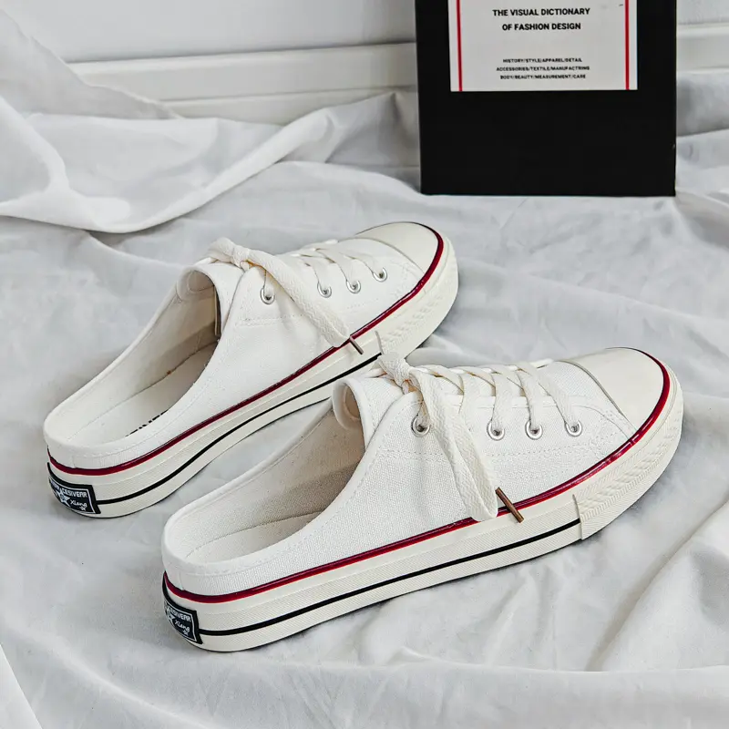 Men's Couple's Large-sized One-piece Pair of New Fashionable Casual High-quality and Versatile Half-length Canvas Board Shoes