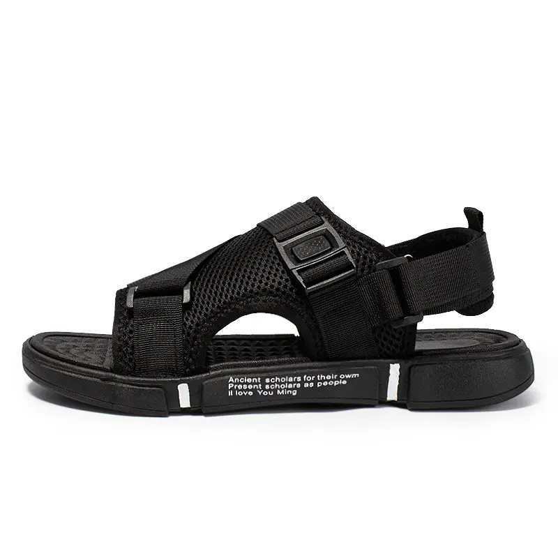 Mens Sports Sandals Summer Outdoor Beach Sandals Men Aqua Trekking Water Shoes Men Upstream Shoes Quick-drying Shoes Black