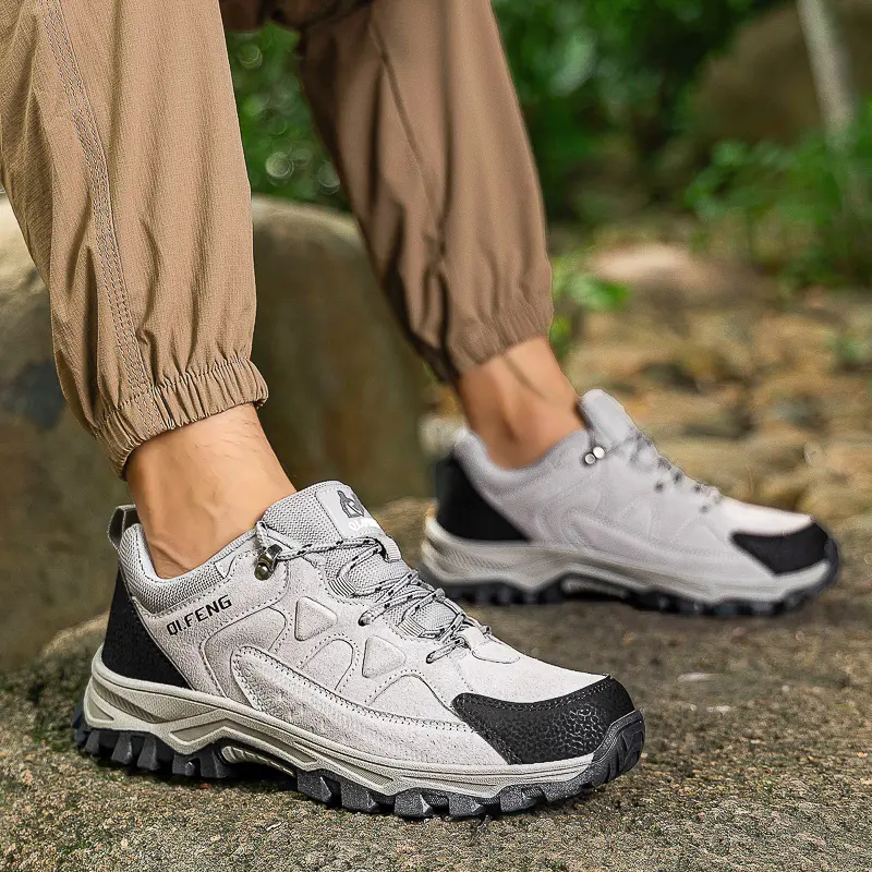 2025 New Men's Hiking Shoes Suede Leather Outdoor Shoes Wear-resistant Men Trekking Walking Hunting Tactical Sneakers Large 49
