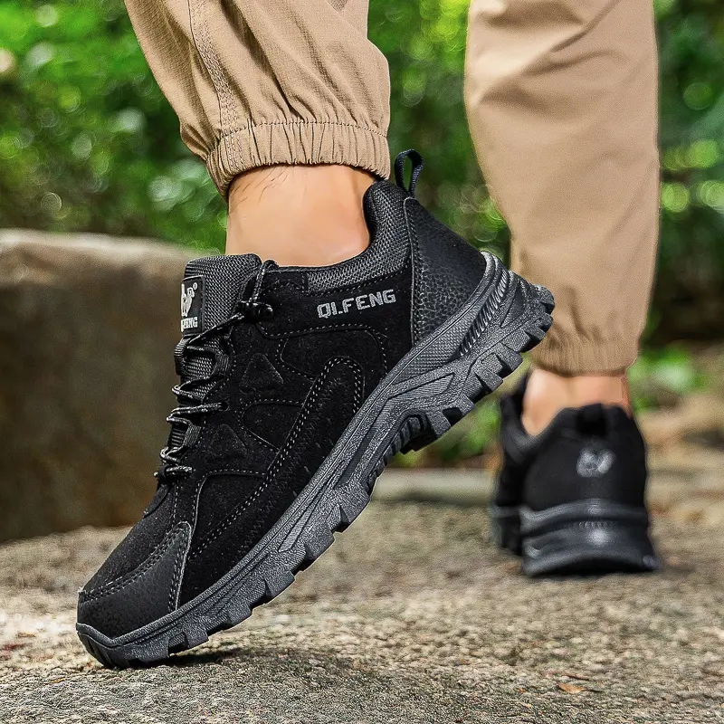 2025 New Men's Hiking Shoes Suede Leather Outdoor Shoes Wear-resistant Men Trekking Walking Hunting Tactical Sneakers Large 49
