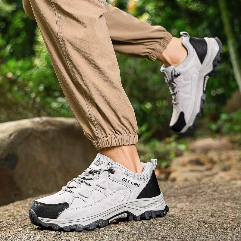 2025 New Men's Hiking Shoes Suede Leather Outdoor Shoes Wear-resistant Men Trekking Walking Hunting Tactical Sneakers Large 49