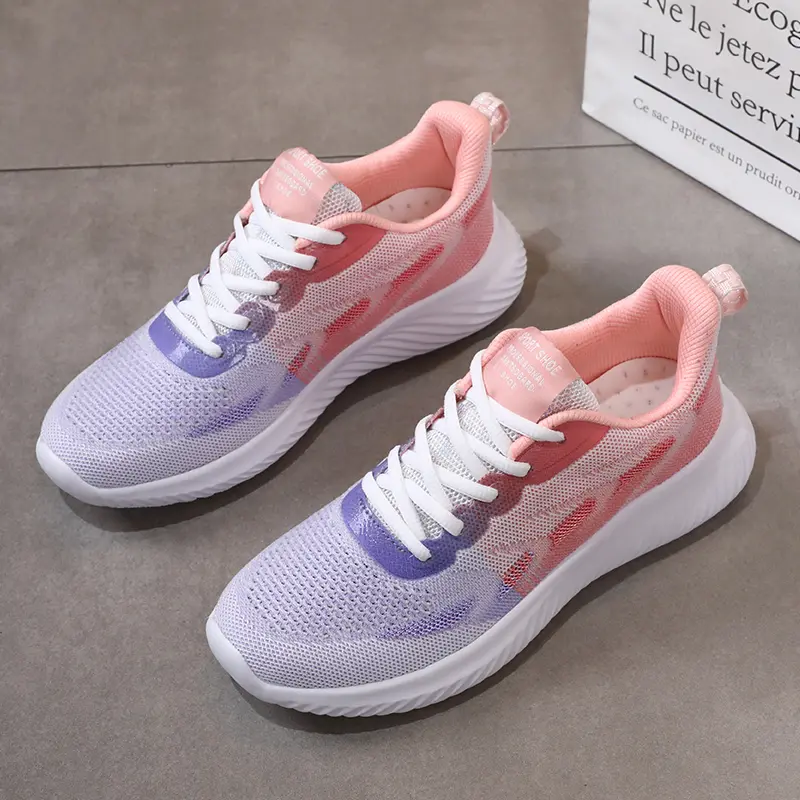 Black Women Sports Shoes with Soft Soles Lightweight and Non Slip Student Running Mesh Breathable Casual Basket Tennis Athletic