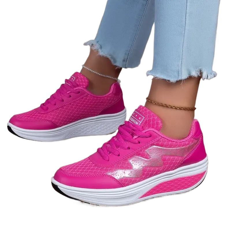 Women's Outdoor Spring Summer Platform Single Sport Shoes Casual Shoes Breathable Mesh Inner Synthetic Uppers PU Insoles