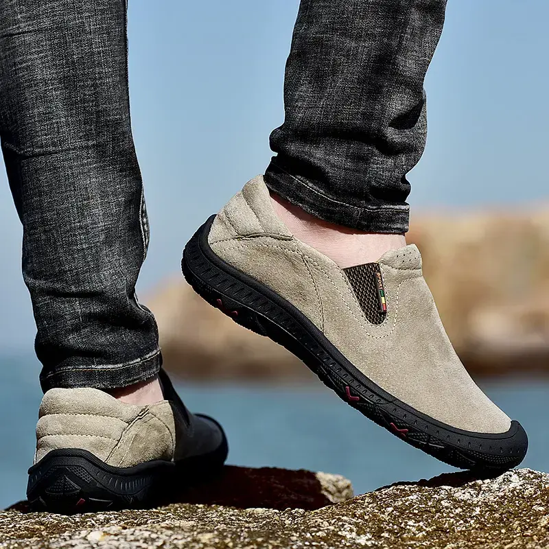 Men Shoes Fashion Genuine Leather Casual Shoes Breathable Comfortable Loafers Outdoor Oxfords Men Sneakers Four Seasons Size 48