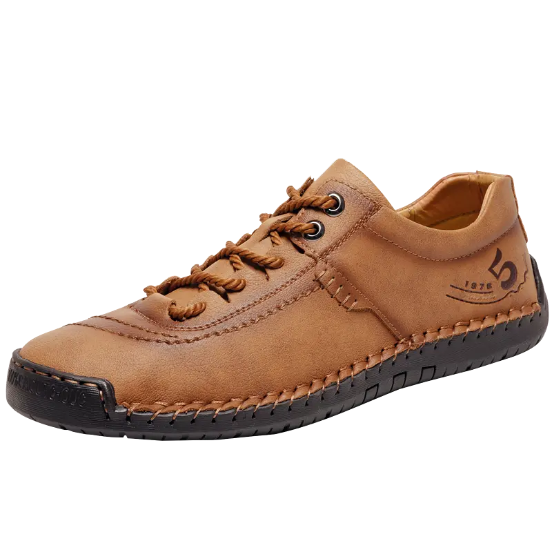 Men Casual Shoes Leather Outdoor Walking Sneakers 2025 New Fashion Male Leisure Vacation Soft Driving Shoes Man Size 48 Brown