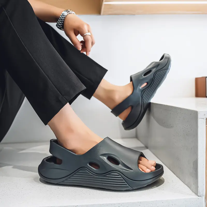 Soft Sole Slippers Men SummerNon-Slip Beach Man Comfortable Thick Bottom Platform Sandals Casual EVA Lightweight Walking Beach