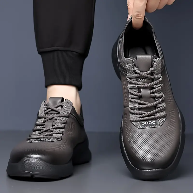 Men's Hiking 2025 New Fashionable Casual Shoes Breathable Comfortable Sports Outdoor Leather Hiking Wear-resistant Men's Shoes