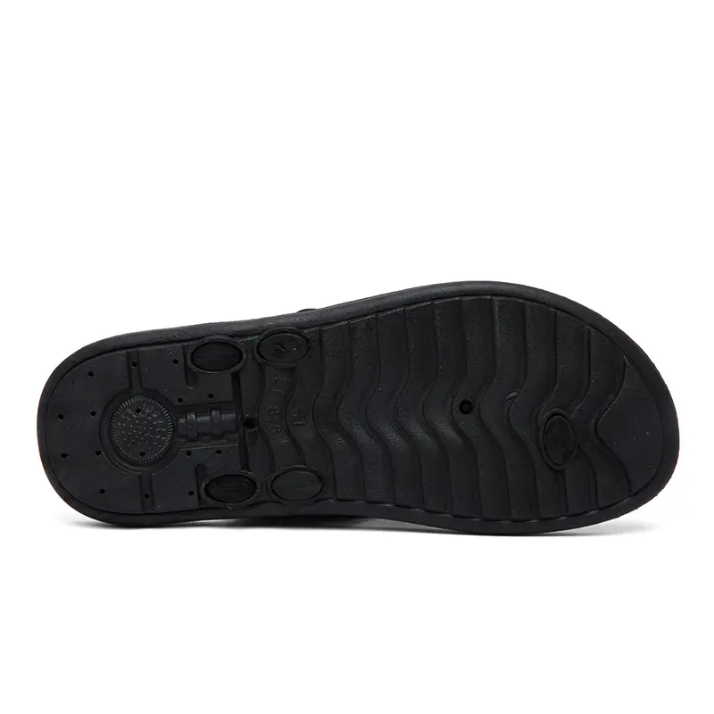 Brown Flat Men Summer Leather Slippers Trendy Fashion Men's Flip-flops Outdoor Breathable Comfortable Men and Simple Sandals