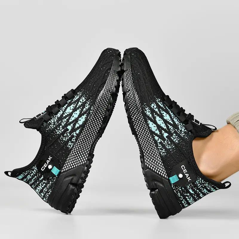 Running Sneaker Plus Size 50 Men Shoe Fashion Casual Knitting Mesh Breathable Height Increased Flat Platform Sport Shoe Trainer