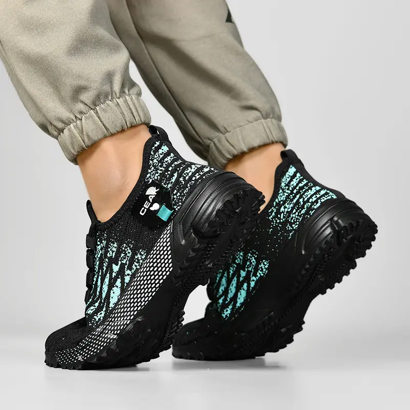 Running Sneaker Plus Size 50 Men Shoe Fashion Casual Knitting Mesh Breathable Height Increased Flat Platform Sport Shoe Trainer