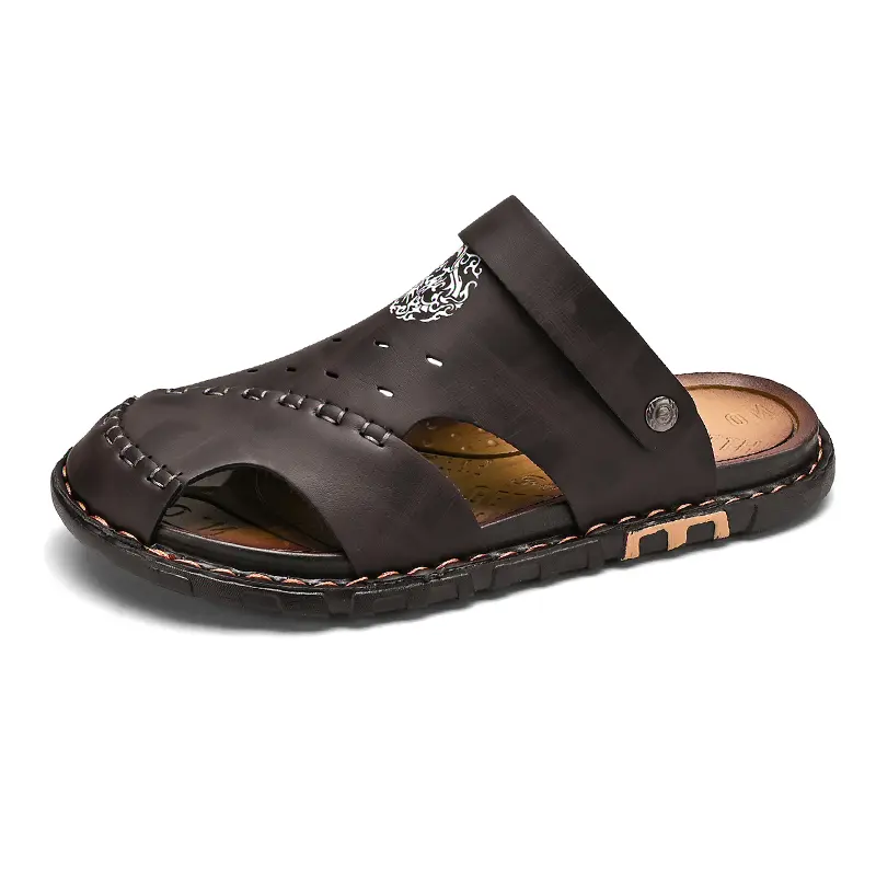 Rubber Slippers for Men Beach Hole Sandals Man Flat Casual Adult 2025 Fashion Comfortable Elegant Summer Sale Shoes