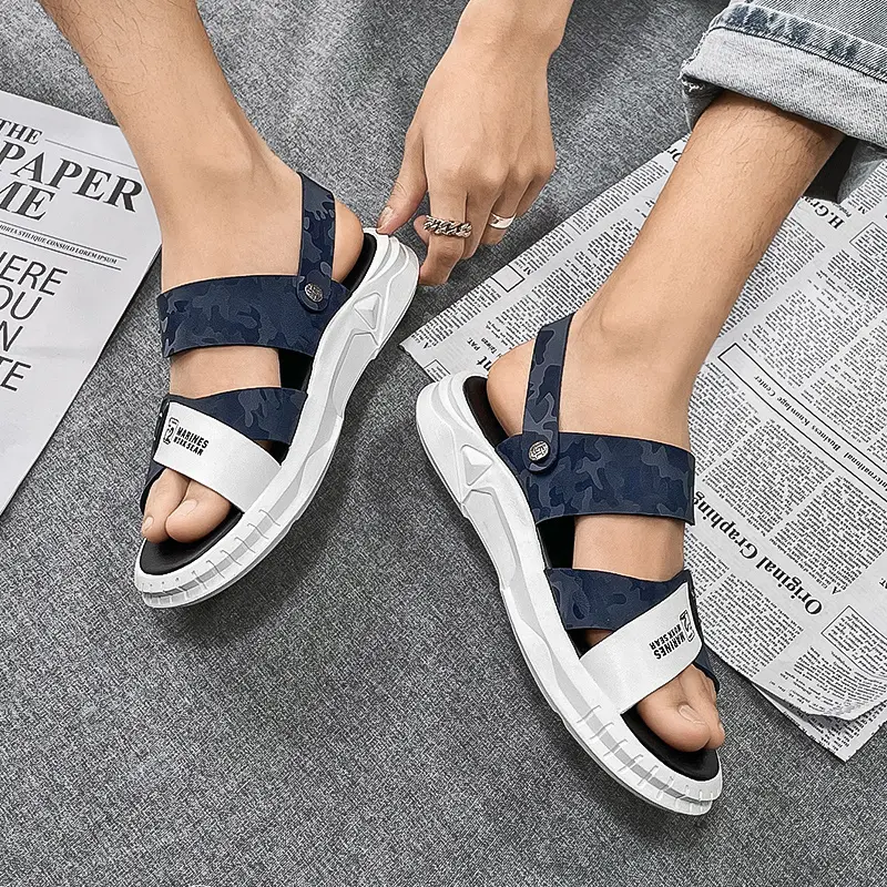 Classics Men's Sandals Summer Anti Slip Casual Beach Slippers Comfort Soft Soled Home Slides Lightweight Clogs Shoes Flat Shoes