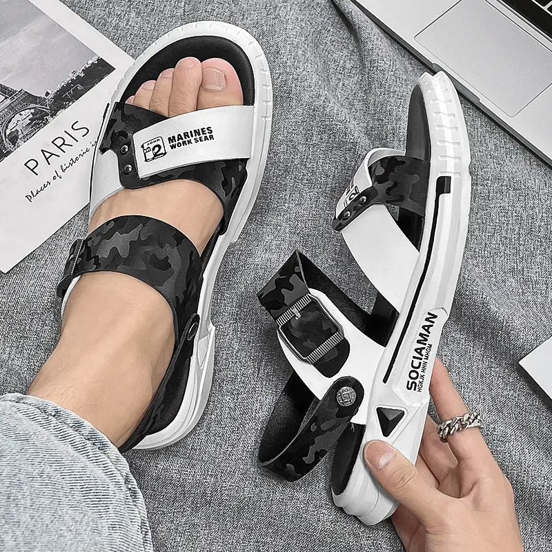 Classics Men's Sandals Summer Anti Slip Casual Beach Slippers Comfort Soft Soled Home Slides Lightweight Clogs Shoes Flat Shoes