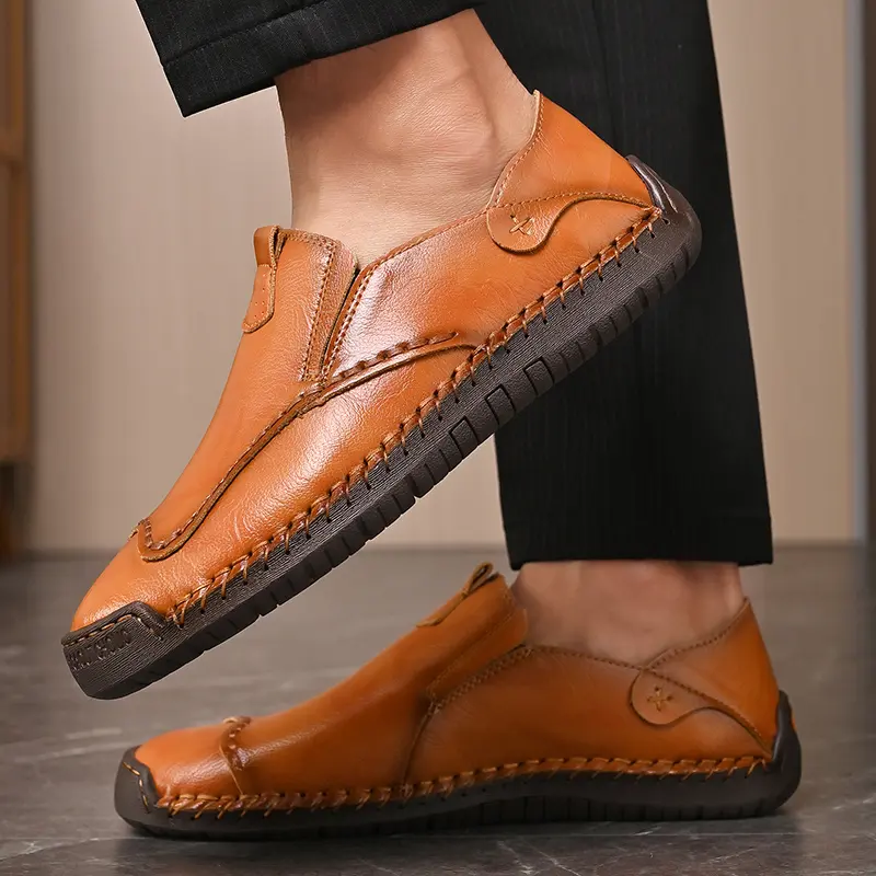Shoes for Men Handmade Leather Casual Sneakers Comfort Design Man Shoe Business Leather Fashion Plus Size Shoes for Men