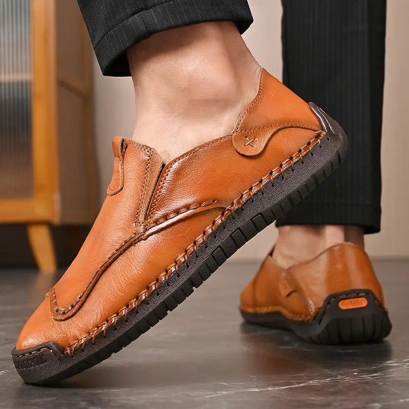 Shoes for Men Handmade Leather Casual Sneakers Comfort Design Man Shoe Business Leather Fashion Plus Size Shoes for Men