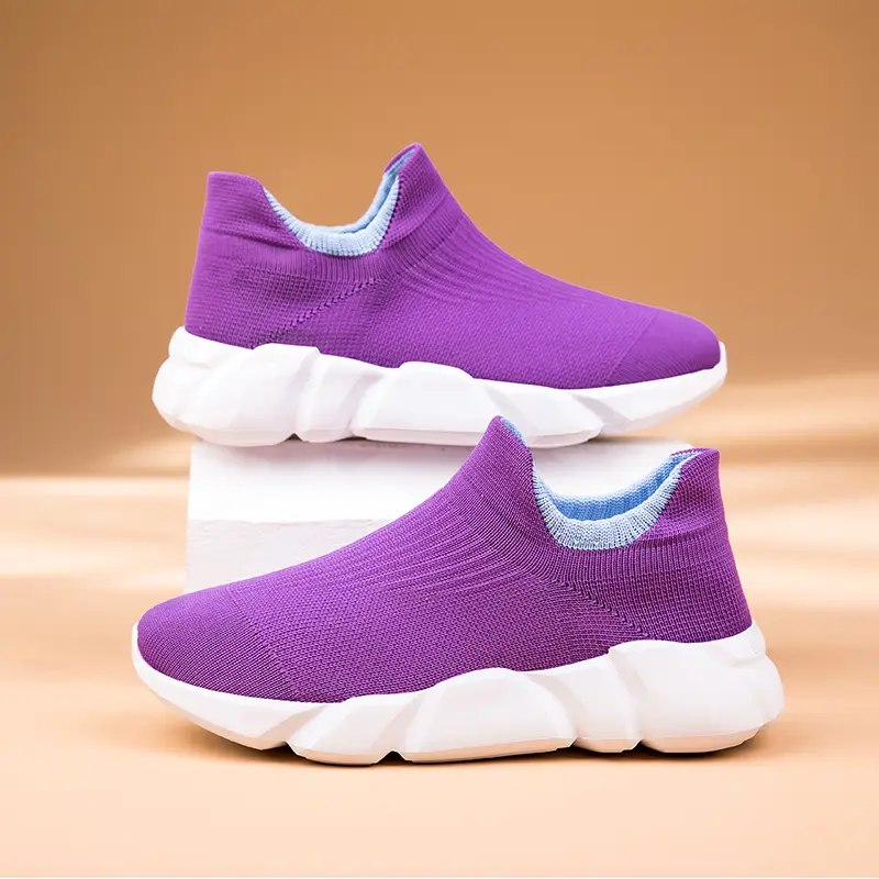 Women Casual Shoes Breathable Knit Mesh Socks Sneakers Unisex Outdoor Walking Shoes Women Trainers Plus Size 42