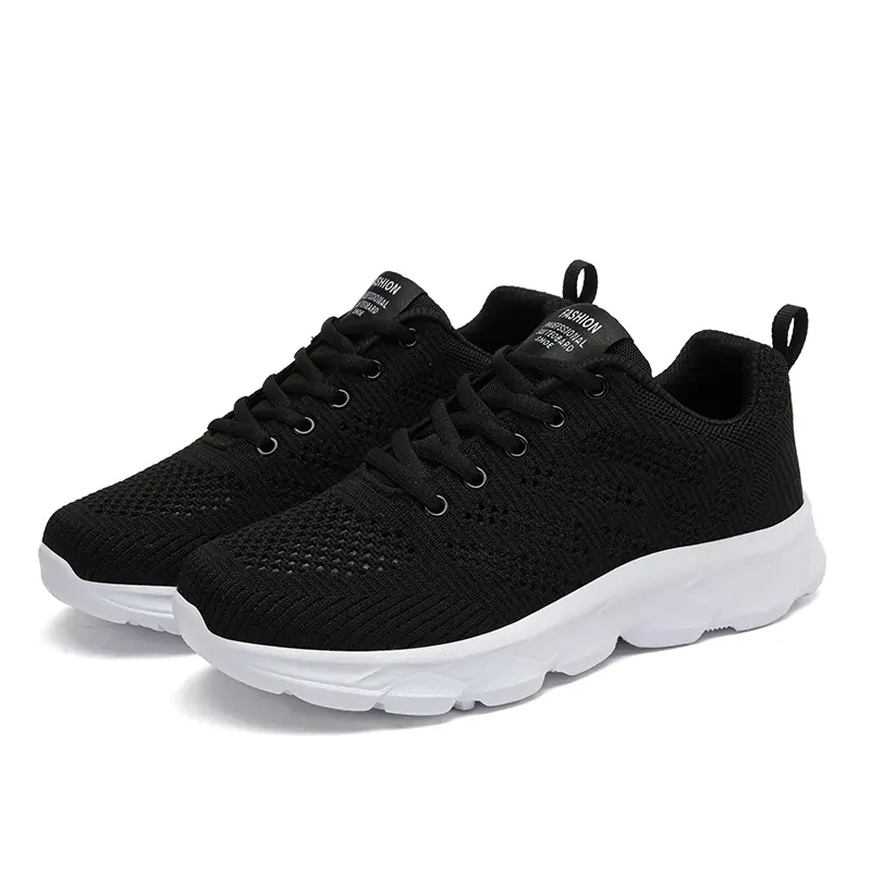 Black Tenis Feminino Women Running Vulcanized Shoes Mesh Light Soft Sneakers Female Flats Platform Lace Up Casual Basket Femme