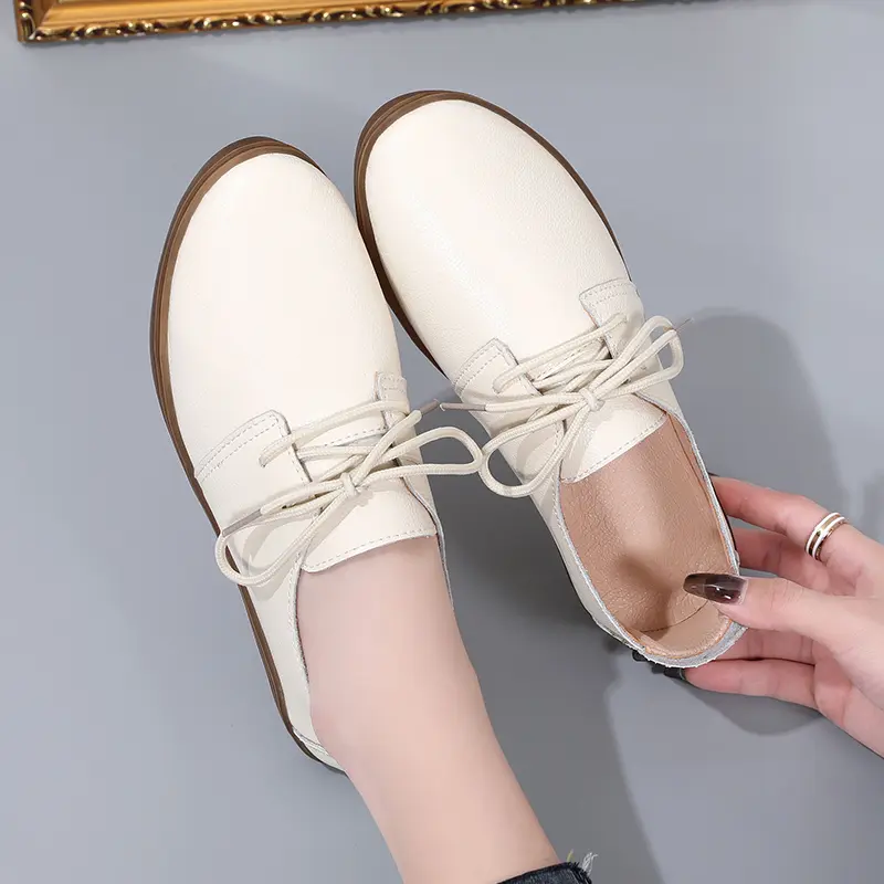 2025 Summer Loafers Women Casual Shoes Moccasins Soft Pointed Toe Ladies Footwear Women Flats Shoes White