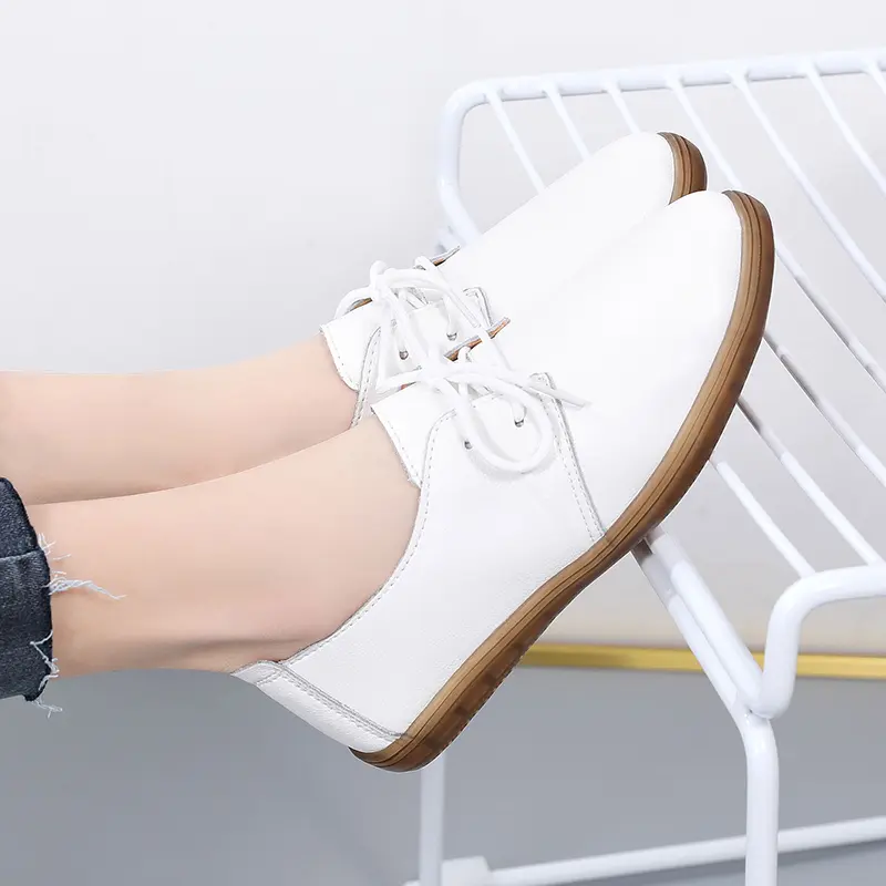 2025 Summer Loafers Women Casual Shoes Moccasins Soft Pointed Toe Ladies Footwear Women Flats Shoes White