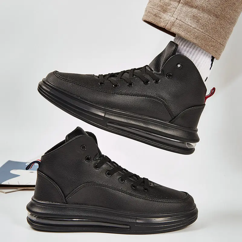 Brand Mens High-top Sneakers Trend Non-slip Small White Shoes Casual Sport Tennis Shoes Outdoor Teenager Confortable Gym Shoes