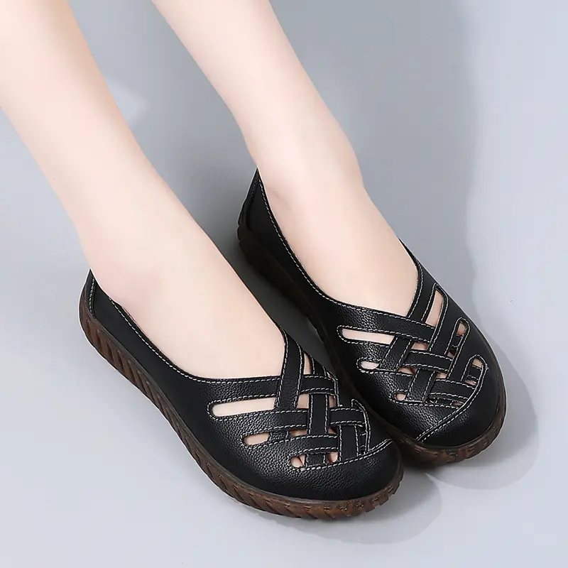 Women Flat Shoes 2025 New Breathable Leather Shoes For Women Loafers Soft Leather Flats Shoes Female Casual Zapatos Para Mujeres