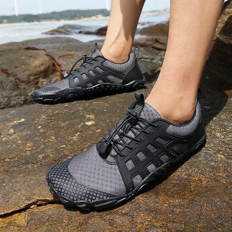Men's Quick-Dry Breathable Aqua Shoes Men Women Couples Outdoor Beach Five Finger Swimming Hiking Wading Upstream Sneakers
