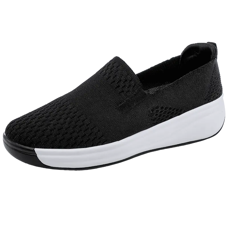 2025 Breathable Loafers Women Spring Summer Slip On Knitted Sports Shoes Woman Anti Slip Soft Sole Walking Shoes Lady
