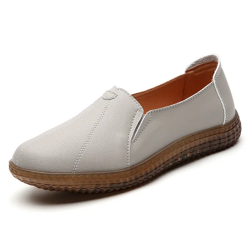 Soft Loafers Black Leather Shoes Anti-Slip Casual Women Comfort Work Flats Sneakers Zapatillas De Mujer Korean Style Ladies Flat