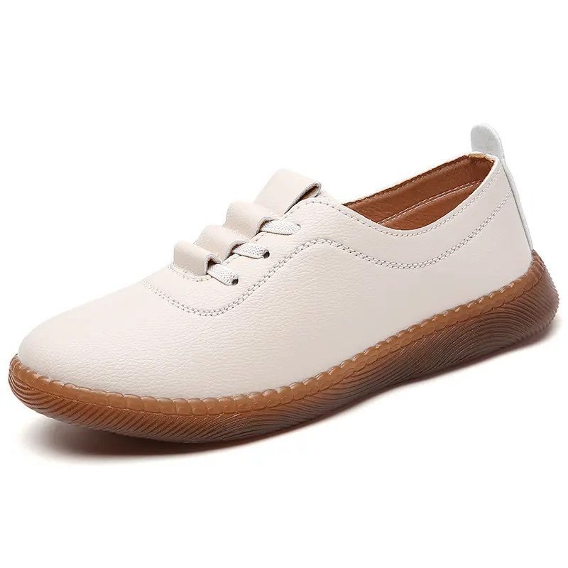 Summer Casual Women Flats Half Flat Shoes Ladies Girls Slip On Moccasins 2025 New Arrival Black Leather Woman Shoes Sneaker