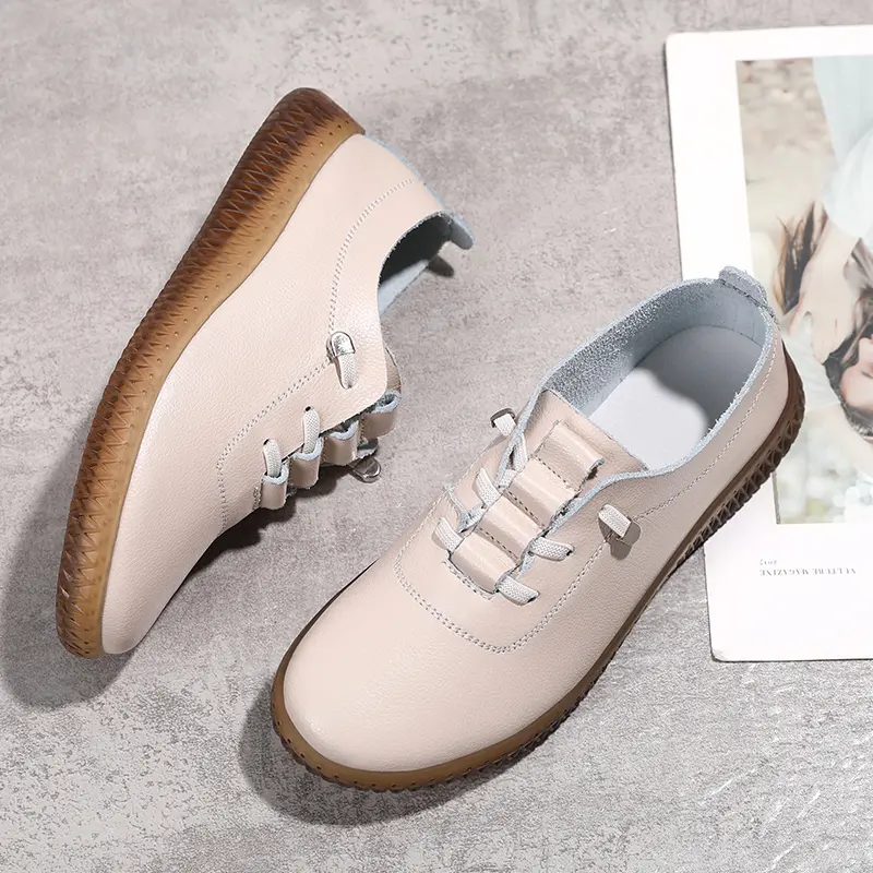 Women Shoes Fashion Women's Loafer Trend Leather Shoes White Zapatos De Mujer Comfortable Woman Shoes Slip On Footwear