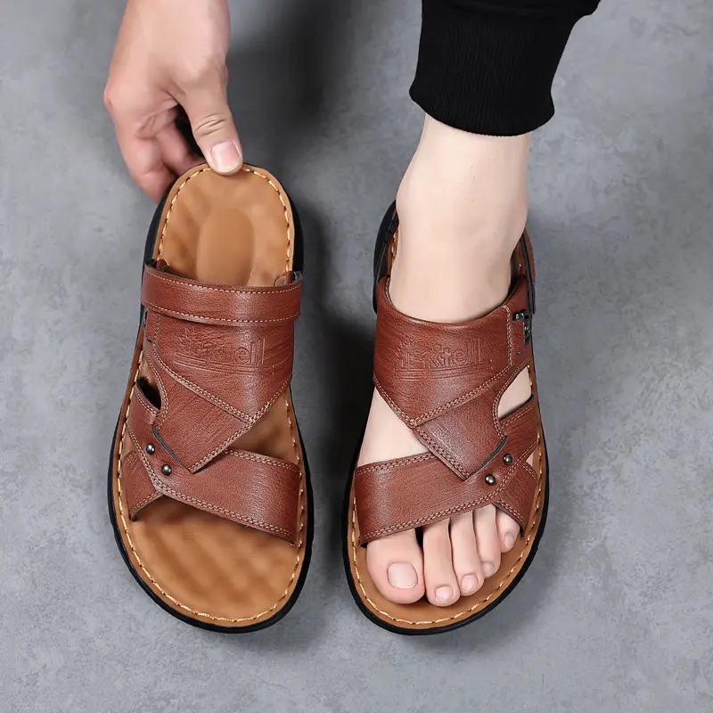 Summer Beach Men's Sandals Special Offer Non-Slip Soft Anti-Odor Slippers Dual-Purpose Casual Slip-On Driving Slippers Beach