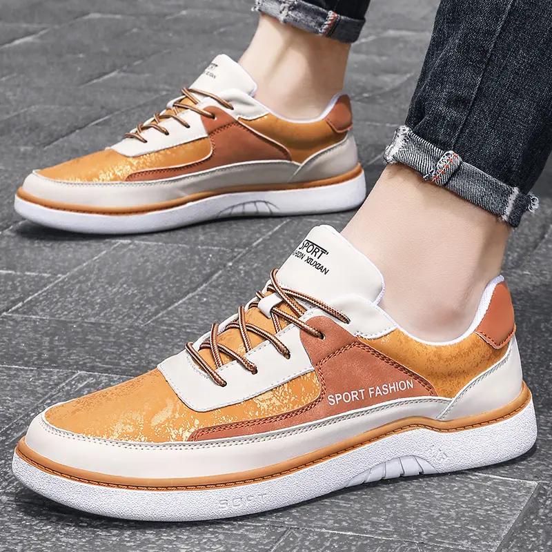 Mens Casual Leather Sneakers Classic Mens Masculino Leisure Walk Trainers Lace Up Men Outdoor Handmade Treking Footwear