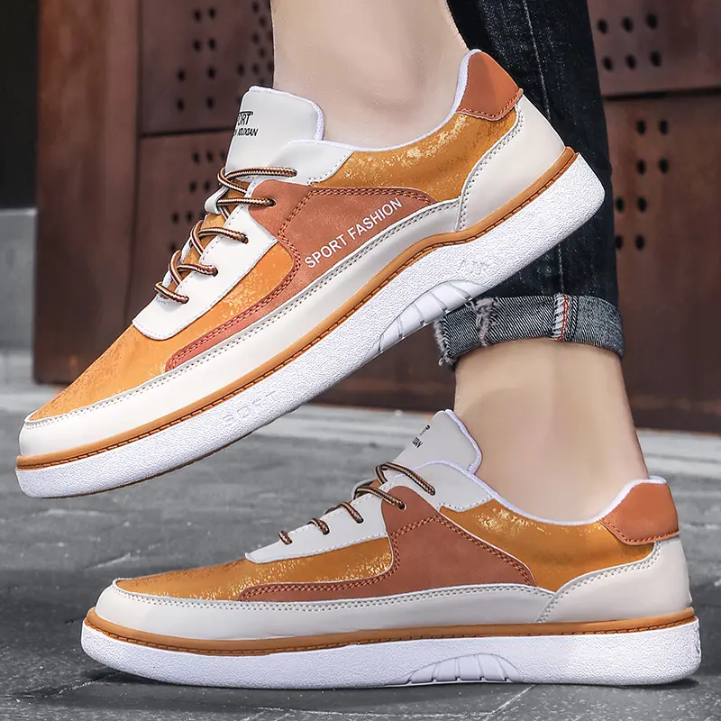 Mens Casual Leather Sneakers Classic Mens Masculino Leisure Walk Trainers Lace Up Men Outdoor Handmade Treking Footwear