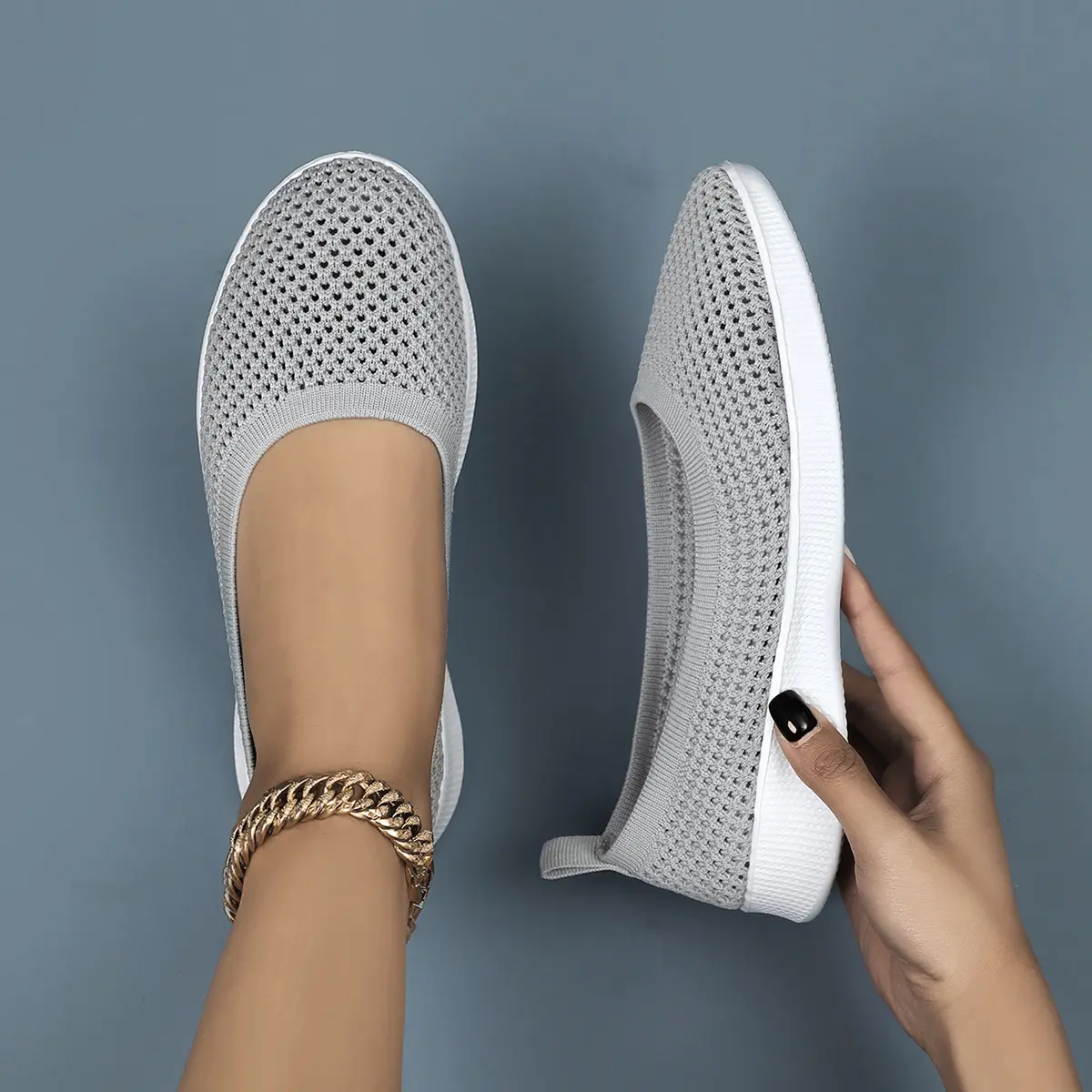 New Walking Non-slip Women's Casual Sports Shoes in the Elderly Outdoor Light Comfortable Summer Large Size Loafer Walking Shoes