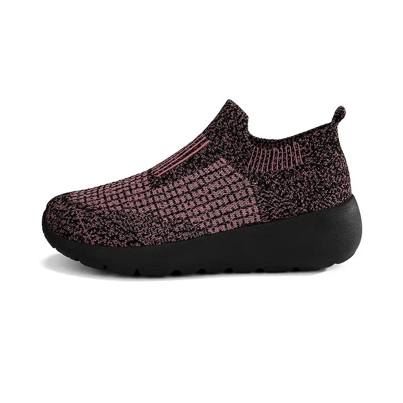 Women Flat Slip on Black Red Shoes Woman Lightweight Sneakers Casual Mesh Running Sports Men Big Size 43 Walking Anti Slip Slip