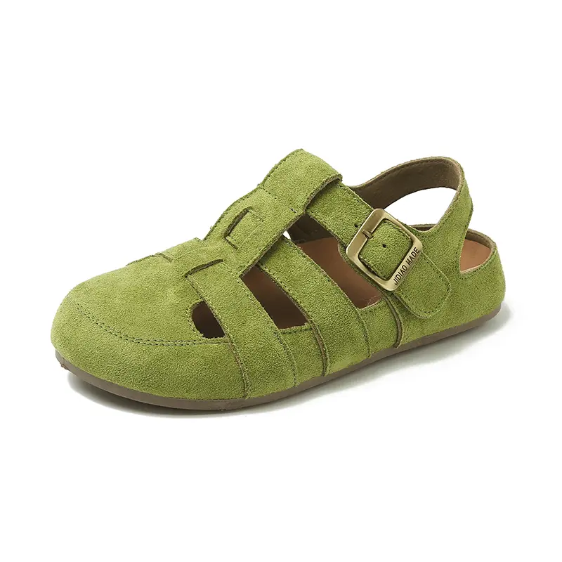 Hot-selling Sandals Versatile Baotou Fashion Sandals Women's Summer Hollow Woven Fish Bone Roman Shoes New Birken Shoes