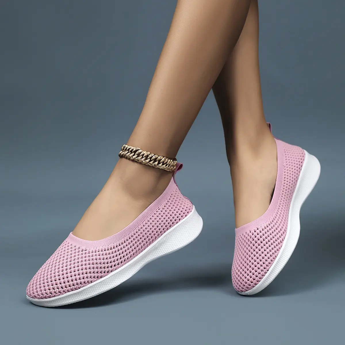 New Walking Non-slip Women's Casual Sports Shoes in the Elderly Outdoor Light Comfortable Summer Large Size Loafer Walking Shoes