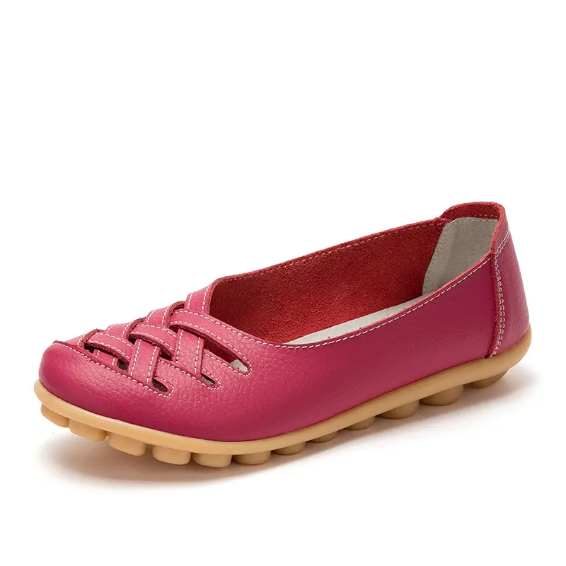 Genuine Leather Women's Shoes Flats Loafers ladies shoes Slip On Women's Loafers Femme Moccasins Female Ballet tenis feminino