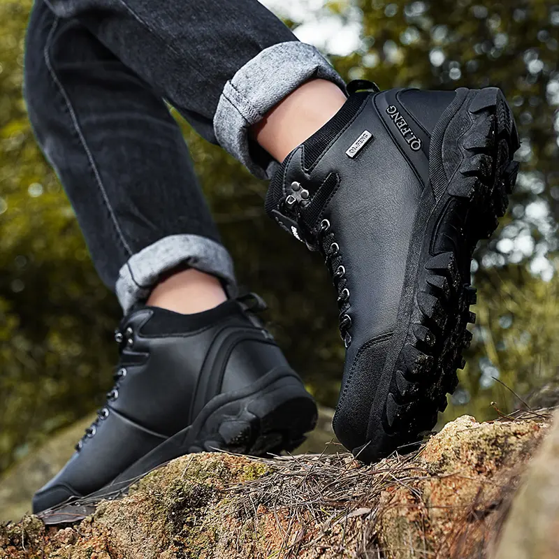 New Snow Boots Men Lace Up Mens Shoes Breathable Winter Boots For Men Casual Women Waterproof Ankle Boots Footwear Work Shoes
