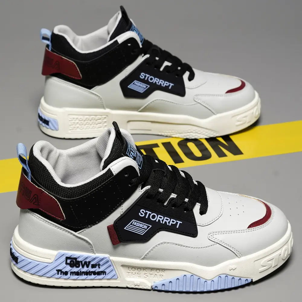 Men's Sports Shoes High-top Four Seasons Outdoor Casual Breathable Running Shoes Thick Bottom Fashion Non-slip Sneakers