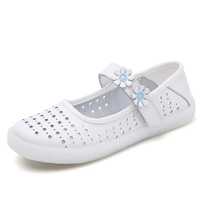 Womens Walking Shoes Fashion Hospital Comfort Nurse Shoe Non-Slip Breathable Leather Ladies Casual Shoes Flat Versatile Shoes