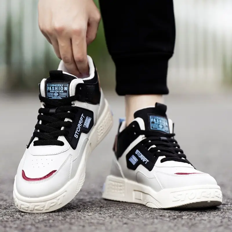 Men's Sports Shoes High-top Four Seasons Outdoor Casual Breathable Running Shoes Thick Bottom Fashion Non-slip Sneakers