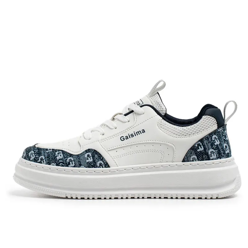 Men's White Sneaker Walking Leather Shoes Youth Casual Cricket Shoes Fashion Trend Board Shoes Comfort Skateboard Shoes