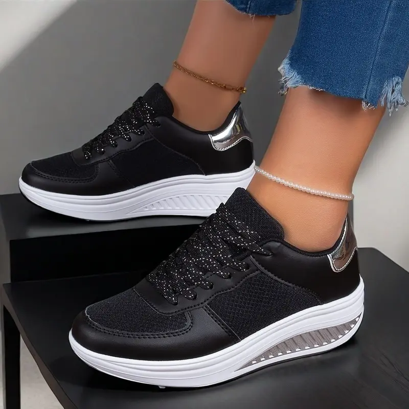 Purple Mesh Breathable Women Casual Sneakers Lace-up Vulcanized Shoes Ladies Platform Sneakers Female Shoes Plus Size Zapatos De